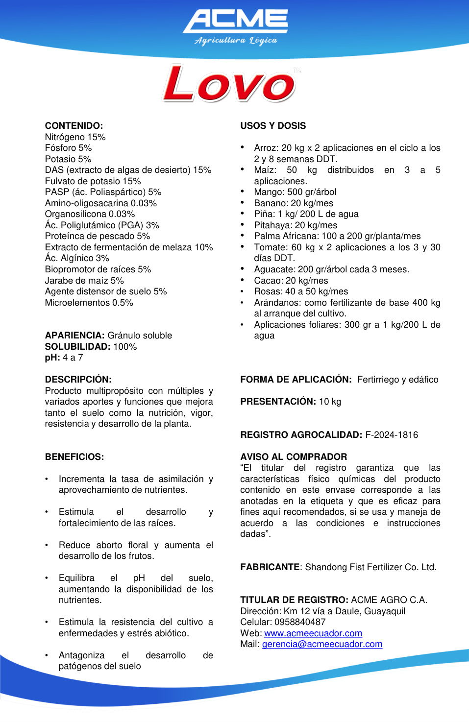 Lovo Producto