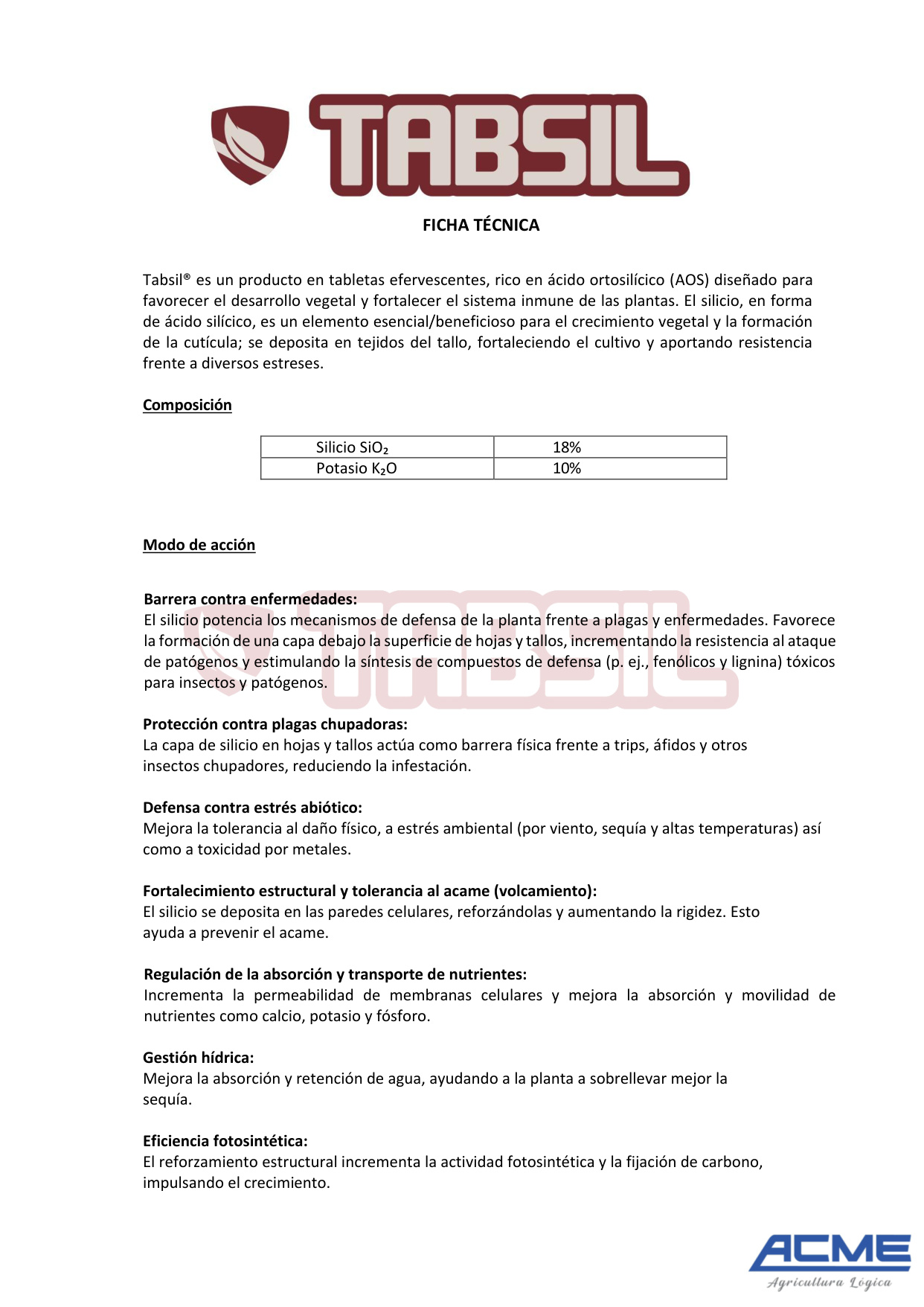 Tabsil Producto